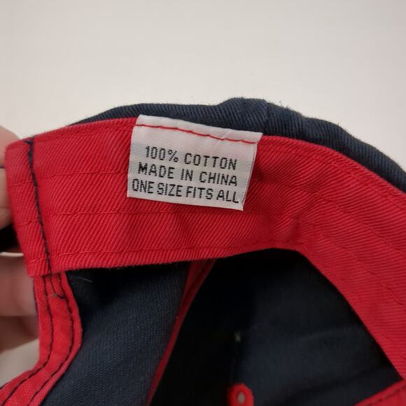 American Dry Goods Strapback Baseball Cap Black One Size Adjustable Cotton - Picture 9 of 10